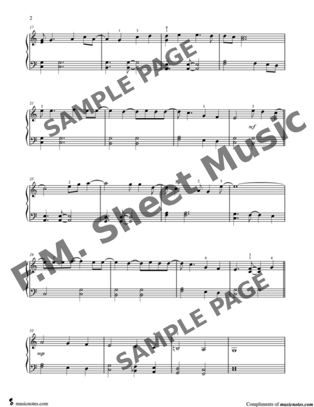 Let It Be (Easy Piano) By The Beatles F M Sheet Music Pop